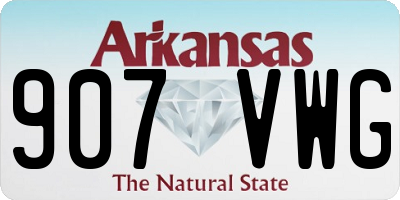 AR license plate 907VWG