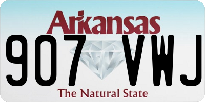 AR license plate 907VWJ