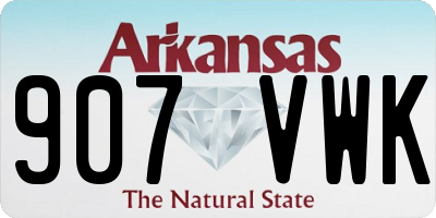 AR license plate 907VWK