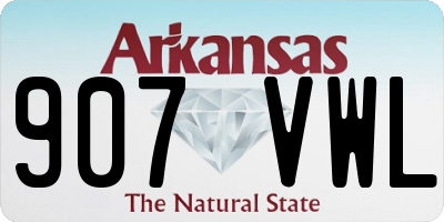 AR license plate 907VWL
