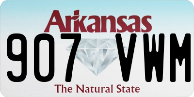 AR license plate 907VWM