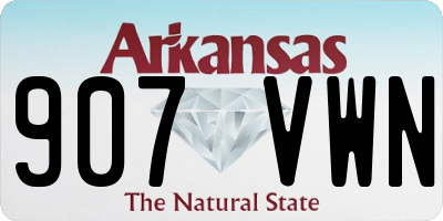 AR license plate 907VWN