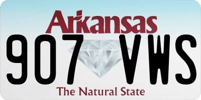 AR license plate 907VWS