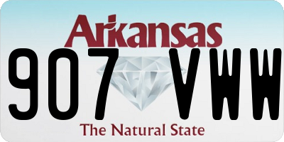 AR license plate 907VWW