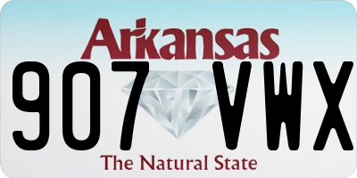 AR license plate 907VWX