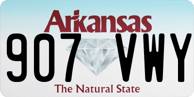 AR license plate 907VWY