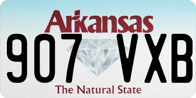 AR license plate 907VXB