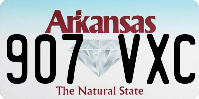 AR license plate 907VXC
