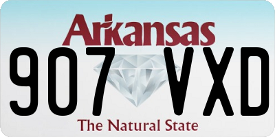 AR license plate 907VXD