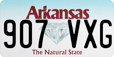AR license plate 907VXG
