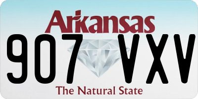 AR license plate 907VXV