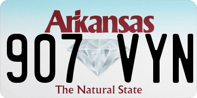 AR license plate 907VYN