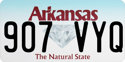 AR license plate 907VYQ