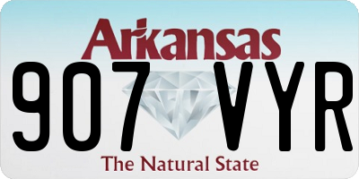 AR license plate 907VYR