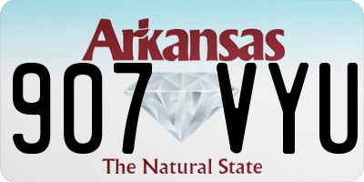 AR license plate 907VYU
