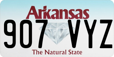 AR license plate 907VYZ