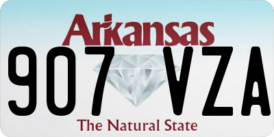 AR license plate 907VZA