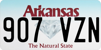 AR license plate 907VZN