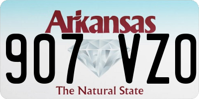 AR license plate 907VZO