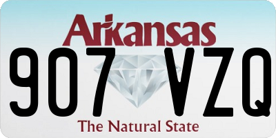 AR license plate 907VZQ