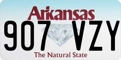 AR license plate 907VZY