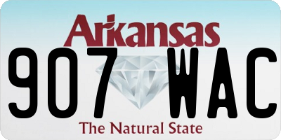 AR license plate 907WAC