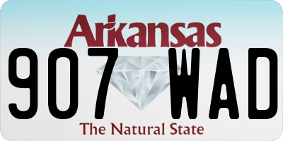 AR license plate 907WAD