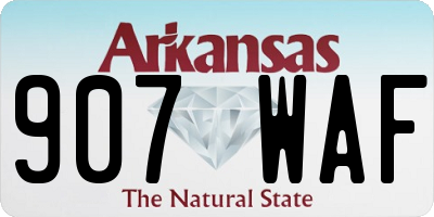 AR license plate 907WAF