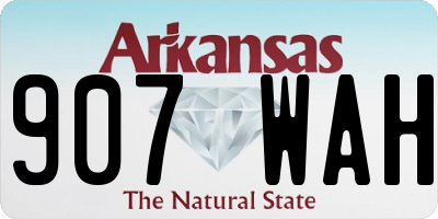 AR license plate 907WAH