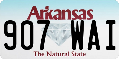 AR license plate 907WAI