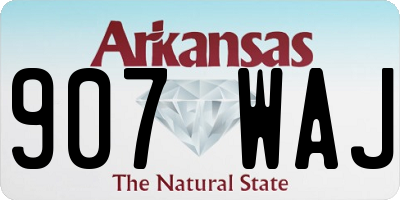 AR license plate 907WAJ