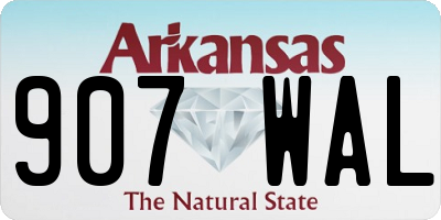 AR license plate 907WAL