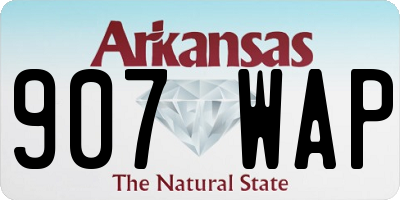 AR license plate 907WAP