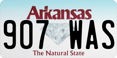 AR license plate 907WAS