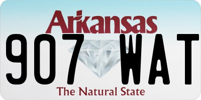 AR license plate 907WAT