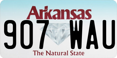 AR license plate 907WAU
