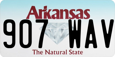 AR license plate 907WAV