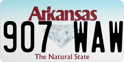 AR license plate 907WAW