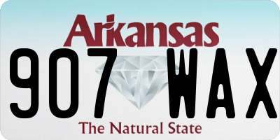 AR license plate 907WAX
