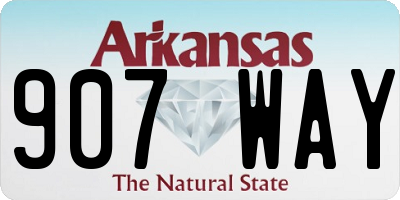 AR license plate 907WAY