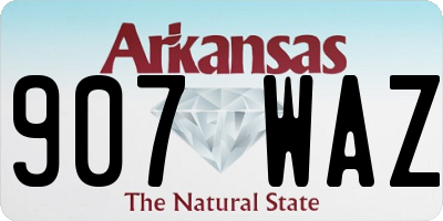 AR license plate 907WAZ