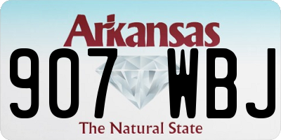 AR license plate 907WBJ