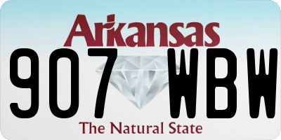 AR license plate 907WBW