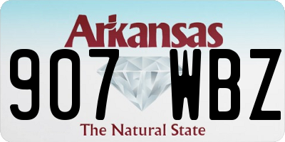 AR license plate 907WBZ