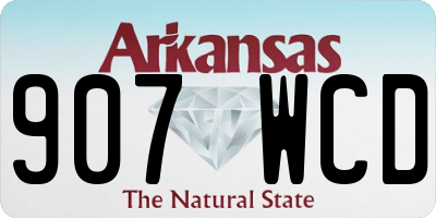 AR license plate 907WCD