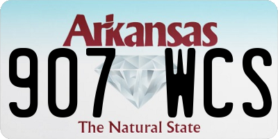 AR license plate 907WCS
