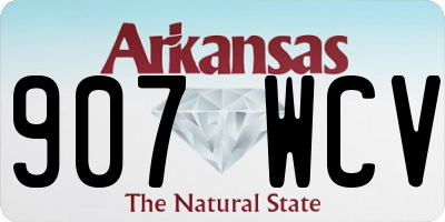 AR license plate 907WCV
