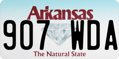 AR license plate 907WDA