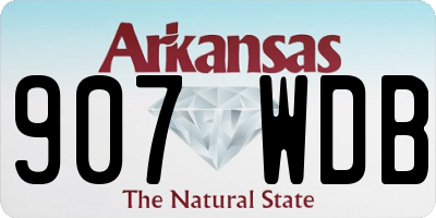 AR license plate 907WDB
