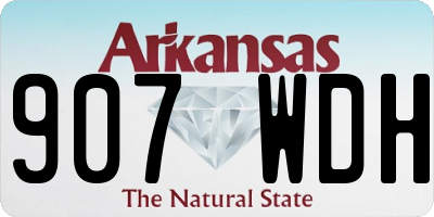 AR license plate 907WDH